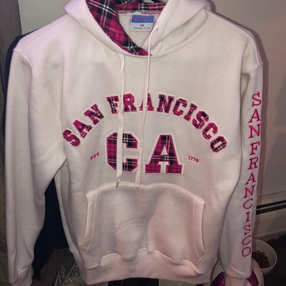 White  San Francisco hoodie - Picture 1 of 3